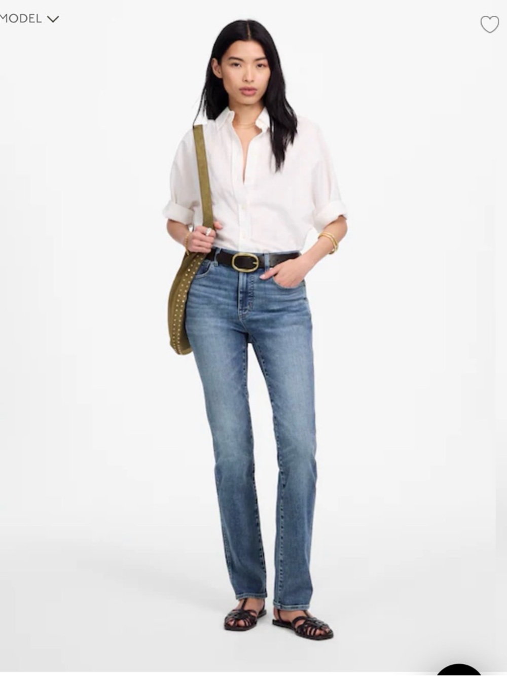 Madewell Stovepipe Medium Blue Straight-Leg Jeans